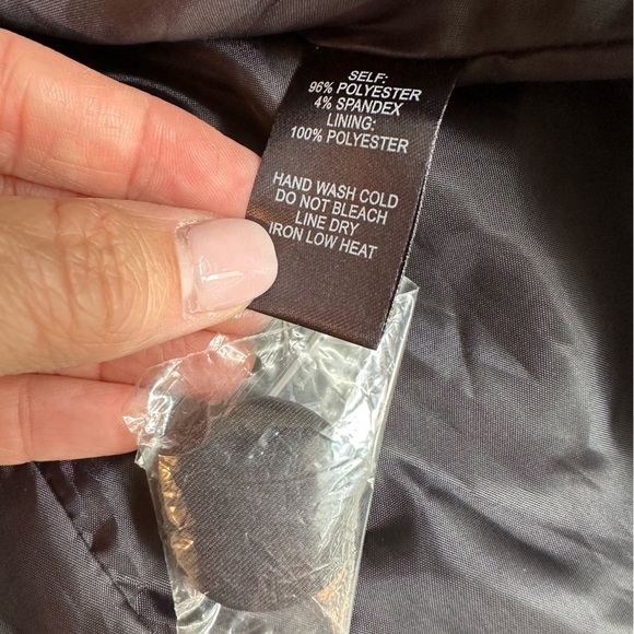 Lulus Womens Black Notch Lapel  Besom Pocket Split Back Stretch Suit Blazer M - Picture 4 of 5